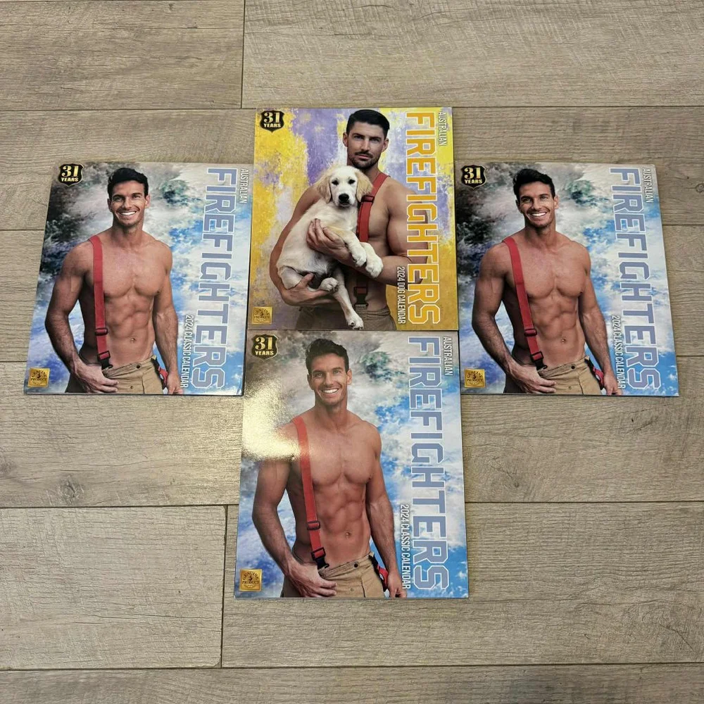 Australian Firefighters 2024 Dog Calendar Multicolor
